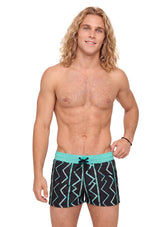 Sauvage Men's Vintage Retro Lycra Swim Trunks