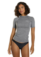 Xcel Women's Premium Stretch Short Sleeve Rash Guard with Key Pocket