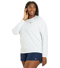 Nike Women's Plus Size Long Sleeve Hydro Rash Guard