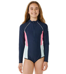 Rip Curl Girls' Surf Revival Long Sleeve One Piece Swimsuit (Big Kid)