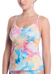 Nike Women's Aquarelle V-Neck Tankini Top