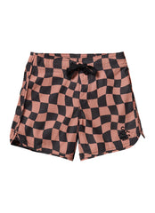 Seaesta Surf Boys's Scallop Wavy Checks Retro Flare Board Short (Toddler, Little Kid, Big Kid)