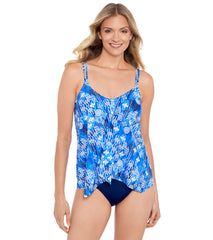 Shape Solver By Penbrooke Women's Magic Carpet Handkerchief Fauxkini One Piece Swimsuit