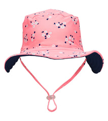 Snapper Rock Girls' Ditsy Coral Reversible Bucket Hat