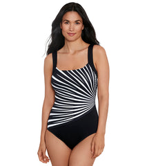 Shape Solver SPORT Women's Leading Points Illusion Tank One Piece Swimsuit