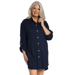 Maxine Women's Button Down Cover Up Resort Shirt