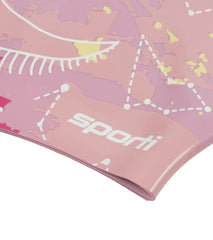 Sporti Galaxy Silicone Long Hair Bun Swim Cap