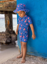 Snapper Rock Kids' Sailboat Rock Reversible Bucket Hat