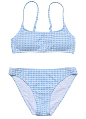 Snapper Rock Girls' Seaside Gingham Crop Two Piece Bikini Set (Big Kid)