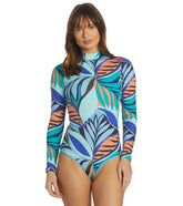 Hurley Women's Verona Long Sleeve Retro One Piece Swimsuit