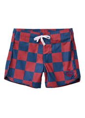 Seaesta Surf Boys' Scallop Nautical Checks Retro Flare Board Short (Toddler, Little Kid, Big Kid)