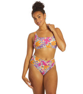 Sporti Active Floral Patchwork High Waisted Cheeky Swim Bottom