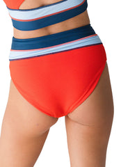 Nani Women's Flat Rib Color Block Bikini Bottom