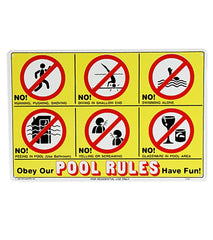 Poolmaster "Icon Pool Rules" 18" X 12" Sign