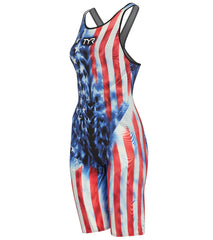 TYR Women's Venzo Genesis USA Open Back Tech Suit Swimsuit