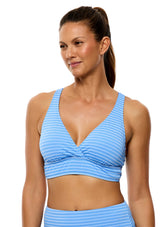 Next by Athena Women's Coronado Stripe 25 Min Sport Bikini Top