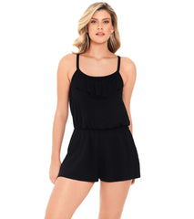 Penbrooke Solid Romper Swimsuit