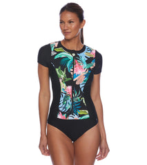 Next by Athena Women's W Palm Beach Zip One Piece Swimsuit