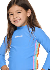 Rip Curl Girls' Sunshine Revival Rash Guard (Toddler, Little Kid)