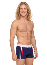 Sauvage Stripe Retro Lycra Swim Short