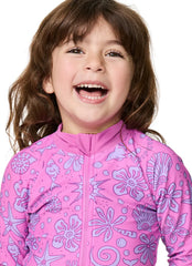 Rip Curl Girls' Sunshine Club Long Sleeve One Piece Surf Suit (Toddler, Little Kid)