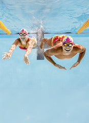 Sporti Flamingo Floaties Silicone Swim Cap
