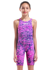 Arena Girls' Powerskin Snakeskin ST Next LE Open Back Tech Suit Swimsuit
