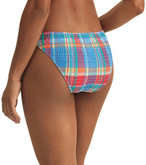 Polo Ralph Lauren Women's Smocked Madras Devin Jersey Hipster Bikini Bottom