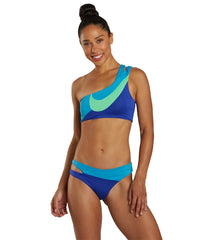 Nike Women's Swoosh Block Asymmetrical Bikini Bottom
