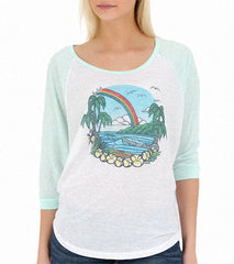 Rip Curl Women's Over The Rainbow Baseball Tee