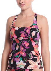 Nike Women's Hot House Floral Square Neck Tankini Top