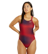 Nike Women's Hydrastrong Multi Print Fastback One Piece Swimsuit