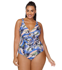 Raisins Women's Paraiso Palms Muna Plus Size One Piece Swimsuit