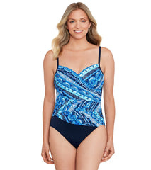 Shape Solver By Penbrooke Women's Swift Charm Criss Cross One Piece Swimsuit