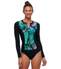 Next by Athena Women's Malibu Akela Zip One Piece Swimsuit