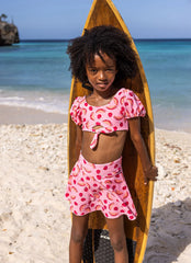 Snapper Rock Girls' Berry Sweet Knot Front Two Piece Bikini Set (Toddler, Little Kid, Big Kid)
