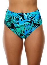 Next by Athena Women's Tahitian Garden Harmony High Waist Bikini Bottom