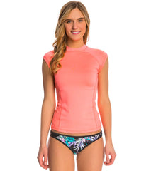 Rip Curl Women' G-Bomb Short Sleeve Rash Guard