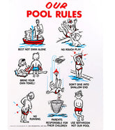 Poolmaster "Our Pool Rules" 18" X 24" Sign