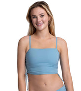 JOLYN Women's Maggie Solid Side Cinch Bikini Top