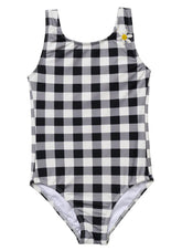 Seaesta Surf Girls' Seaside Gingham Daisy One Piece Swimsuit (Toddler, Little Kid, Big Kid)
