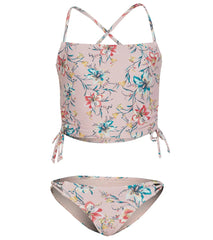 O'Neill Girls' Sydney Floral Cinch Tankini Swim Set (Little Kid, Big Kid)