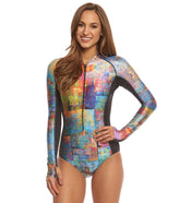 SlipIns Pixelated Zippered Haute Mini Long Sleeve DiveSkin