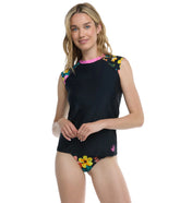 Body Glove Women's Tropical Island Exhale Short Sleeve UPF 50 Rash Guard