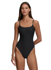 Polo Ralph Lauren Women's Logo Jacquard Kennedy One Piece Swimsuit