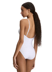 Polo Ralph Lauren Women's Eyelet Keyhole One Piece Swimsuit