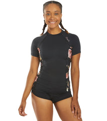 O'Neill Women's Side Print Short Sleeve Rash Guard