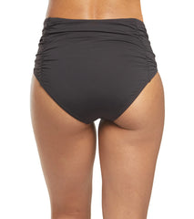 Tommy Bahama Pearl Solids Shirred High Waisted Bikini Bottom