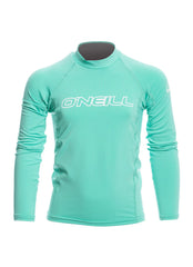 O'Neill Youth Basic Skins Performance Fit Long Sleeve Crew Rashguard