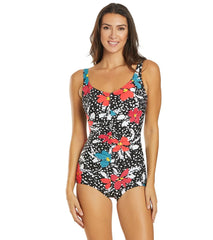 Penbrooke Celebration Shirred Girl Leg One Piece Swimsuit